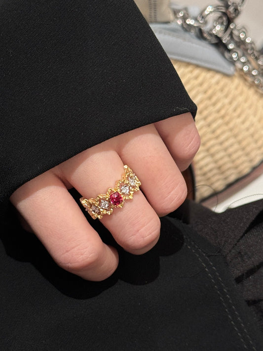 Florentine-Style Spinel Ring
