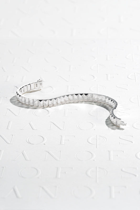 Sculptural Modular Bracelet in Sterling Silver | FOSTIANO LAB