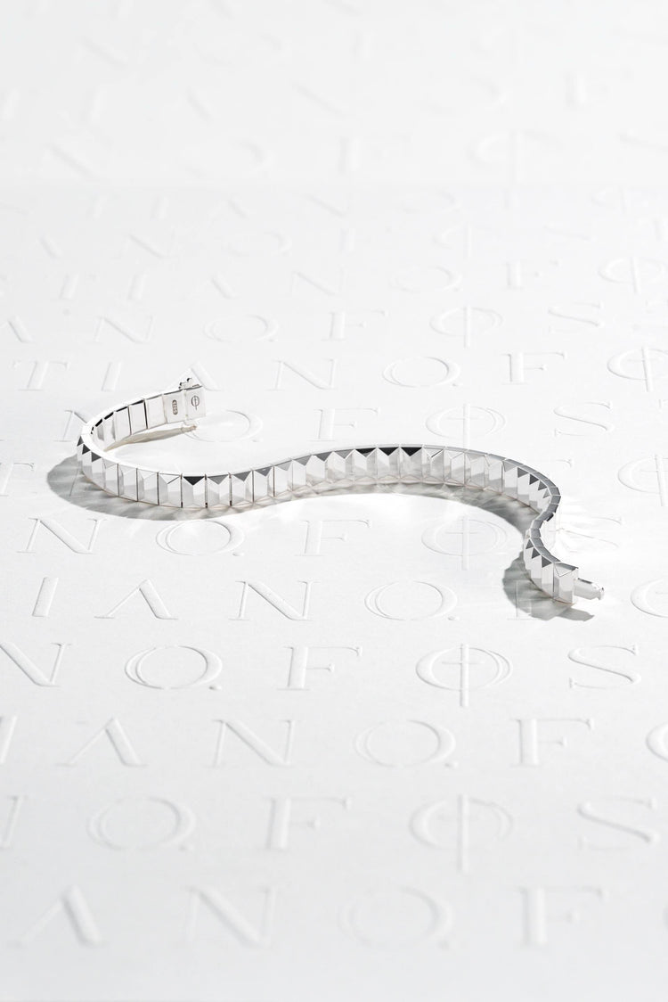 Sculptural Modular Bracelet in Sterling Silver | FOSTIANO LAB