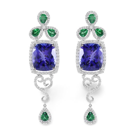 Tanzanite Garden Earrings – A Symphony of Nature’s Beauty