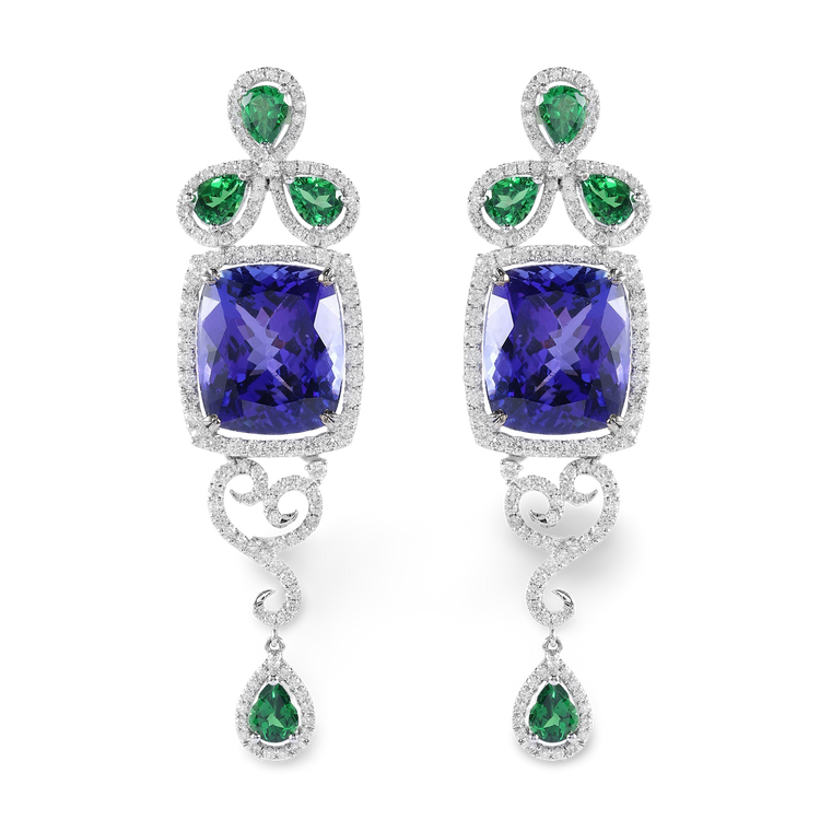 Tanzanite Garden Earrings – A Symphony of Nature’s Beauty