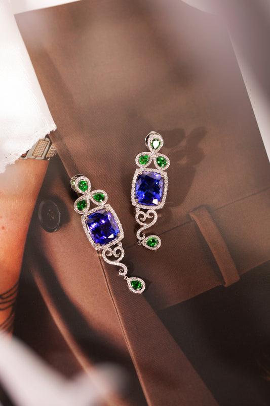 Tanzanite Garden Earrings – A Symphony of Nature’s Beauty