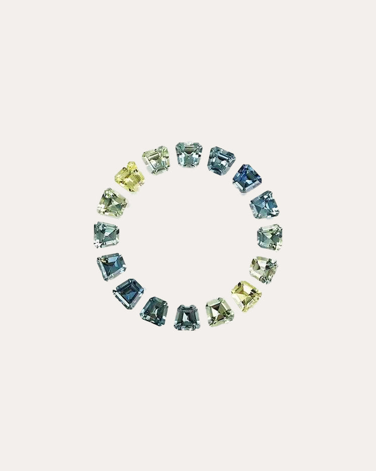 Special-Cut Sapphire Ring – Van Gogh Starry Night-Inspired Design