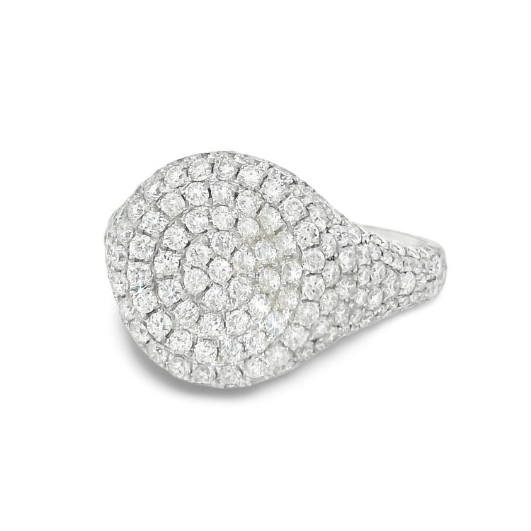 Micro-Pavé Round Brilliant-Cut Diamond Ring