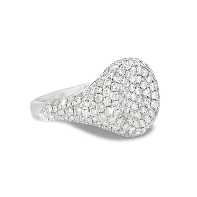 Micro-Pavé Round Brilliant-Cut Diamond Ring