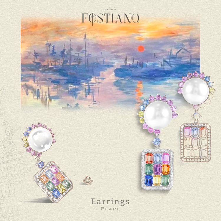 Pearl and Fancy Sapphire Earrings – A Harmony of Elegance and Color