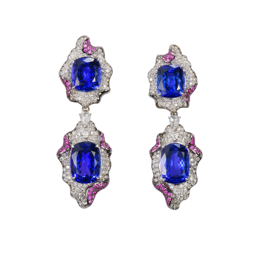 Waves of Midnight Light Earrings