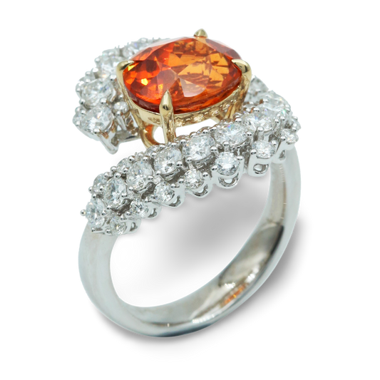 4.01ct Meteor Fanta Garnet Ring
