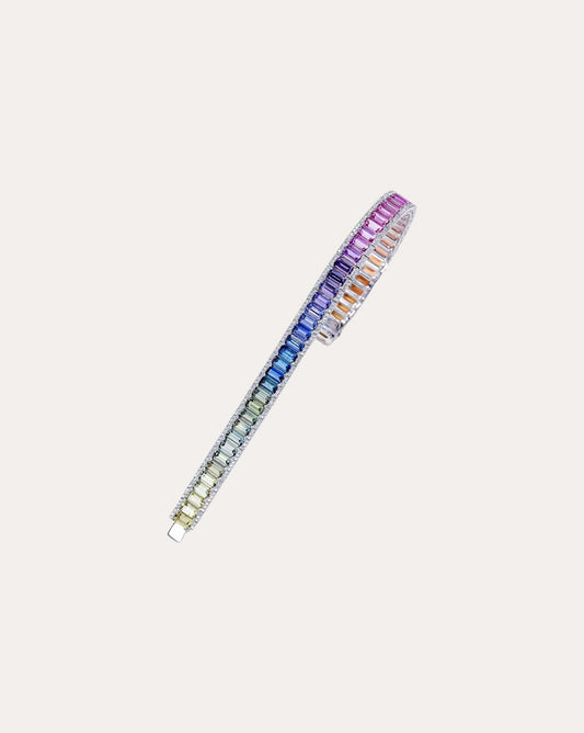 Rainbow Sapphire Bracelet – A Spectrum of Vibrant Elegance
