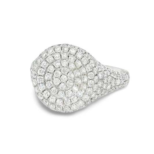 Micro-Pavé Round Brilliant-Cut Diamond Ring