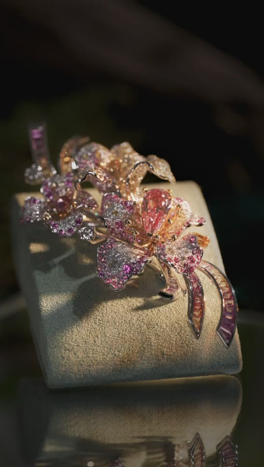 Her Own Bloom | 3.02ct Natural Pink Diamond Pansy Brooch | FOSTIANO